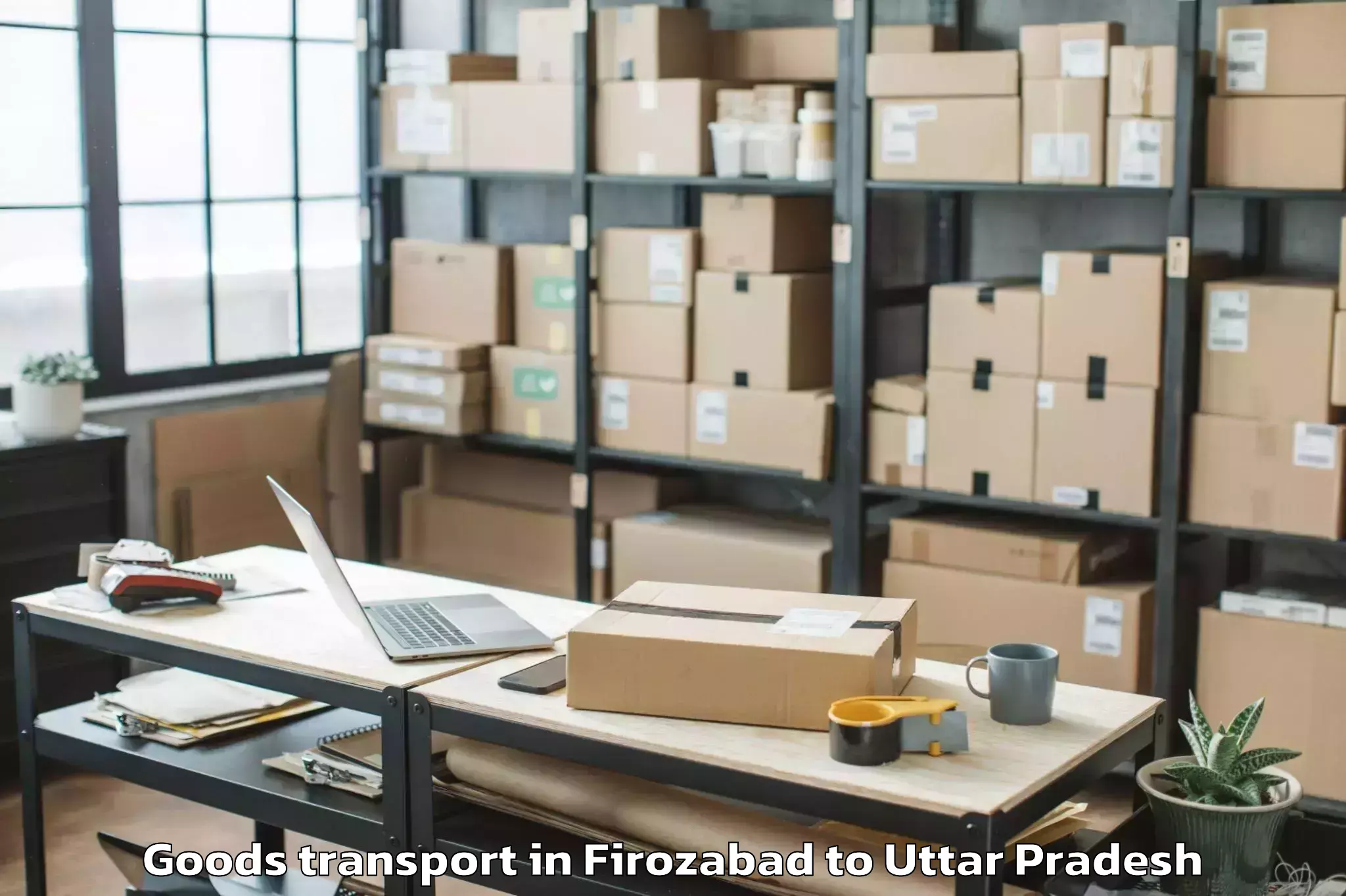 Top Firozabad to Bilsi Goods Transport Available